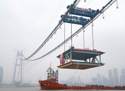 اطول جسر معلق بطبقتين في العالم في الصين