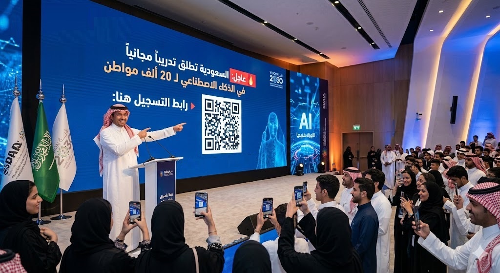 🔥 عاجل: السعودية تطلق تدريباً مجانياً في الذكاء الاصطناعي لـ 20 ألف مواطن – رابط التسجيل هنا
